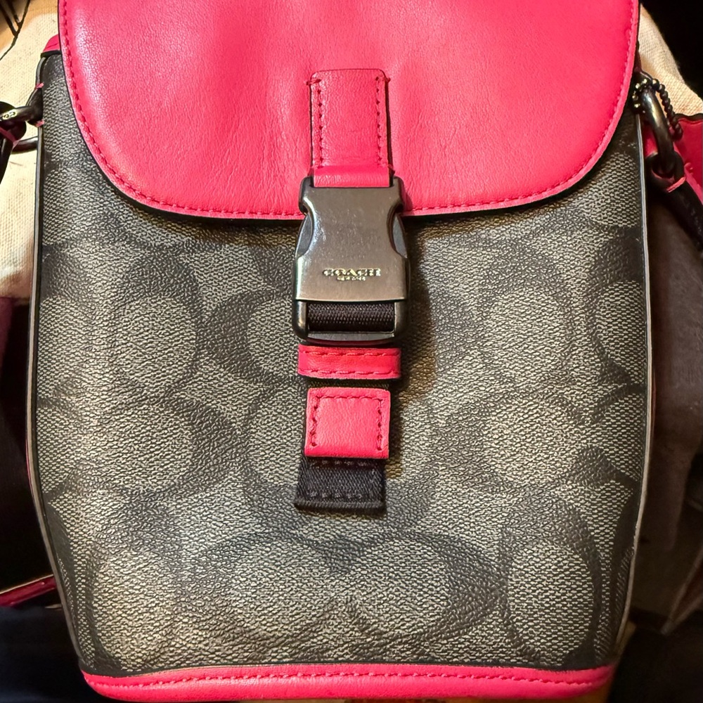 Coach Track Small Flap Crossbody Bag
